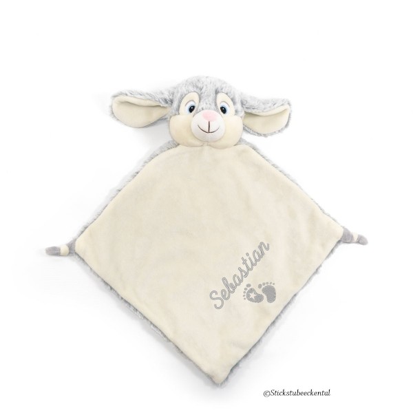 Schnuffeltuch Hase mit Schreibschrift